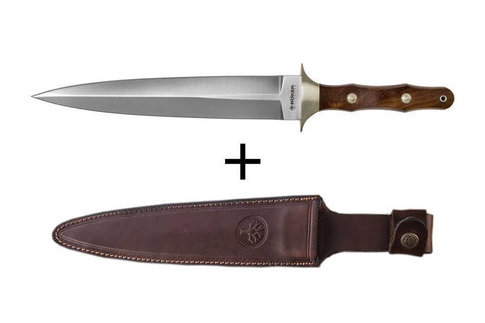 Couteau Böker Arbolito Colmillo Guayacan 02BA918G lame en acier 25cm manche en bois de Guayacan + étui en cuir