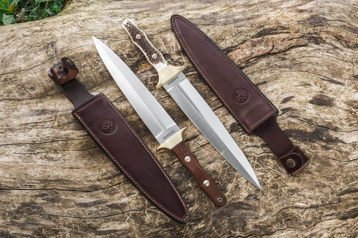 Couteau Böker Arbolito Colmillo Guayacan 02BA918G lame en acier 25cm manche en bois de Guayacan + étui en cuir