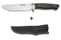 Couteau Böker Arbolito Hunter 02BA351M lame en acier 12cm manche en micarta vert + étui en cuir noir