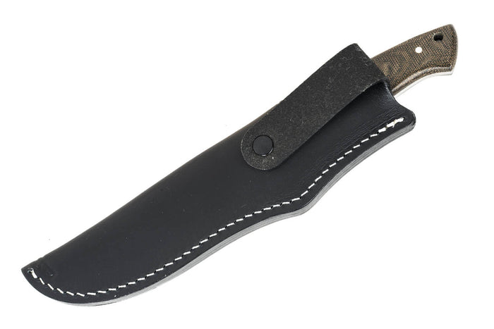 Couteau Böker Arbolito Hunter 02BA351M lame en acier 12cm manche en micarta vert + étui en cuir noir