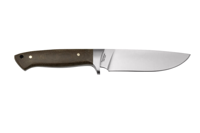Couteau Böker Arbolito Hunter 02BA351M lame en acier 12cm manche en micarta vert + étui en cuir noir