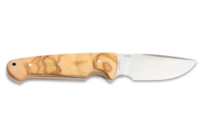 Couteau Böker Arbolito Vultur 02BA415 lame en acier 9,8cm manche en bois d'olivier + étui en cuir