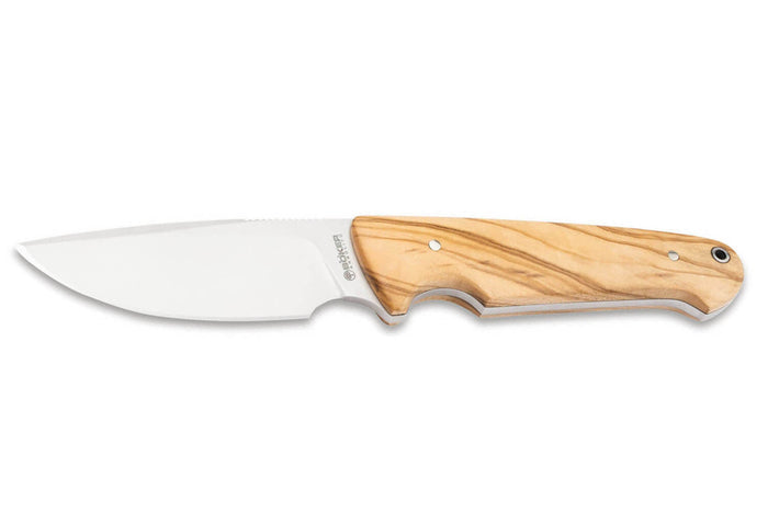 Couteau Böker Arbolito Vultur 02BA415 lame en acier 9,8cm manche en bois d'olivier + étui en cuir