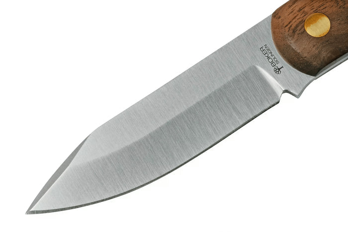 Couteau Böker Barlow BFF 120506 lame en acier 7cm manche en noyer + étui en cuir