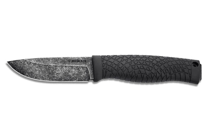 Couteau Böker Bronco Mini 121505 lame en acier 8,9cm manche en TPE noir + étui en kydex