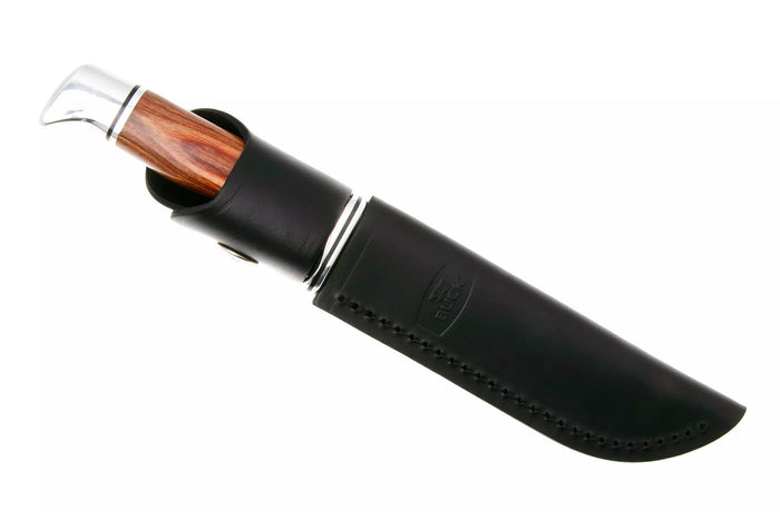 Couteau Buck 0105CCS1 Pathfinder Heritage Series lame 13cm manche en cocobolo + étui en cuir
