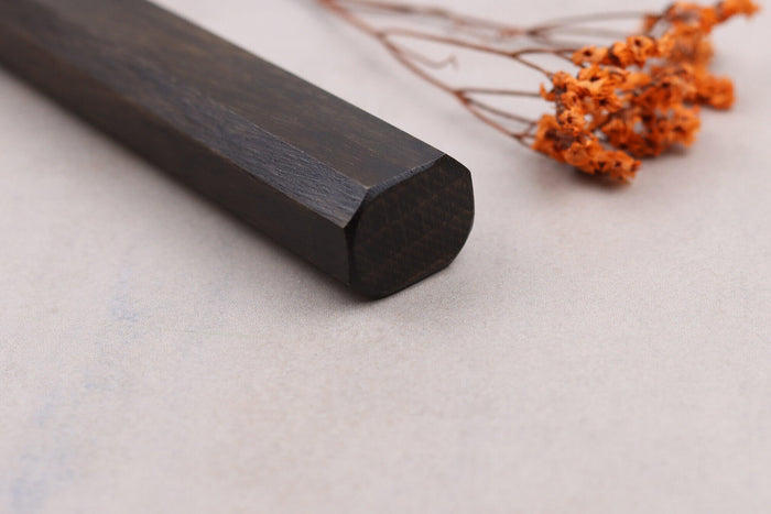 Couteau bunka 16,5cm japonais artisanal Sakai Kikumori TS10 en chêne noir