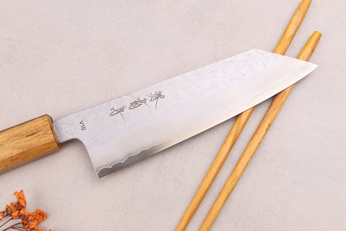Couteau bunka 16,5cm japonais artisanal Sakai Kikumori TS10 en chêne