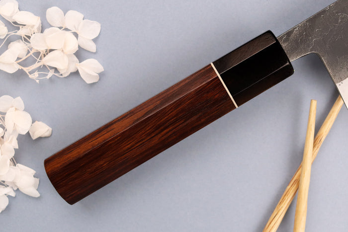 Couteau bunka 16,5cm japonais artisanal Yuzo Black Nashiji