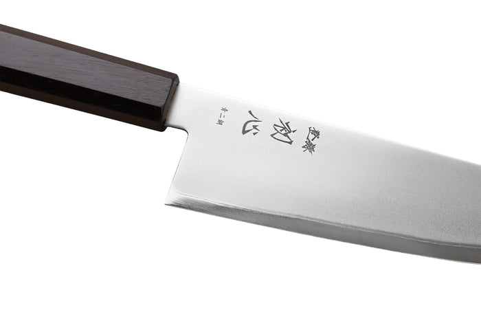 Couteau bunka 17cm japonais artisanal Hatsukokoro Kaijin BS2 ébène