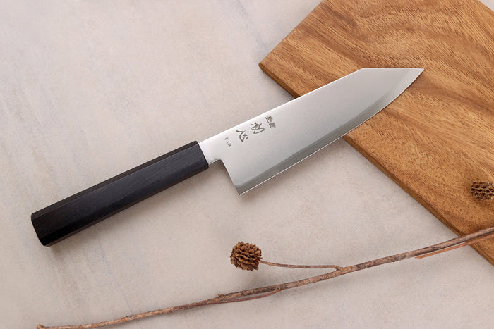 Couteau bunka 17cm japonais artisanal Hatsukokoro Kaijin BS2 ébène