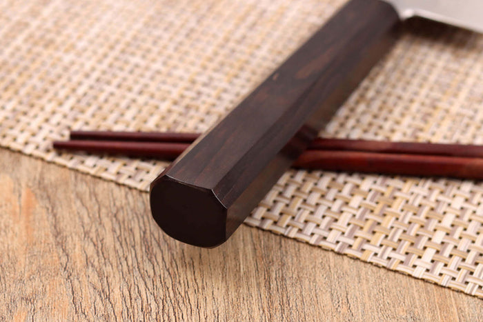 Couteau bunka 18cm japonais artisanal Hatsukokoro Ginsou Damas manche en ébène