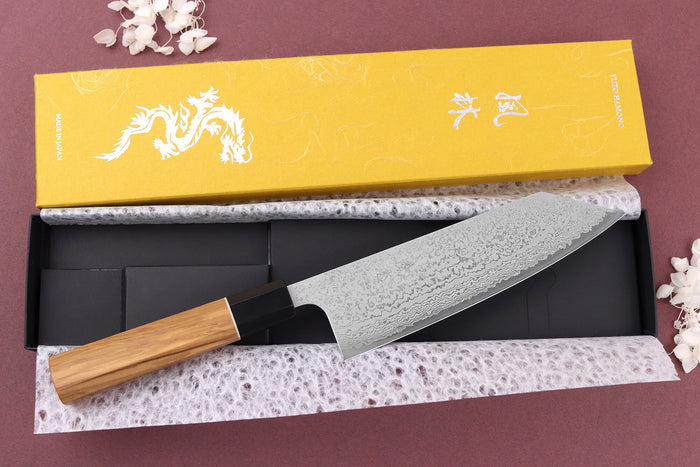 Couteau bunka 18cm japonais artisanal Yuzo Damas VG10