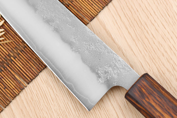 Couteau bunka japonais artisanal Wusaki Yoshi G3 chêne 17cm