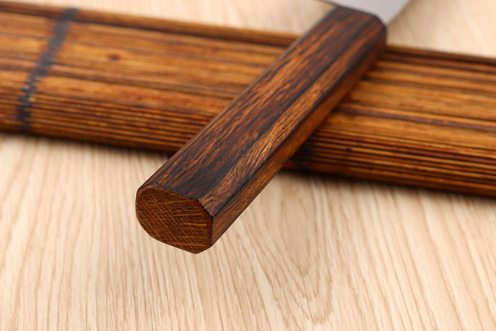 Couteau bunka japonais artisanal Wusaki Yoshi G3 chêne 17cm