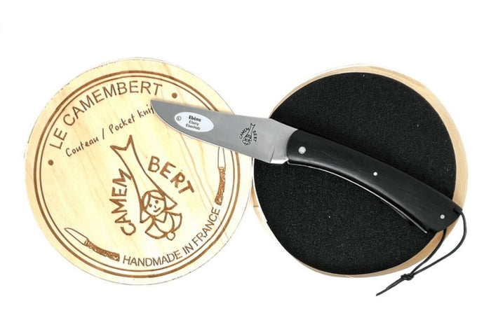 Couteau Camembert Sauveterre artisanal plein manche ébène 11cm