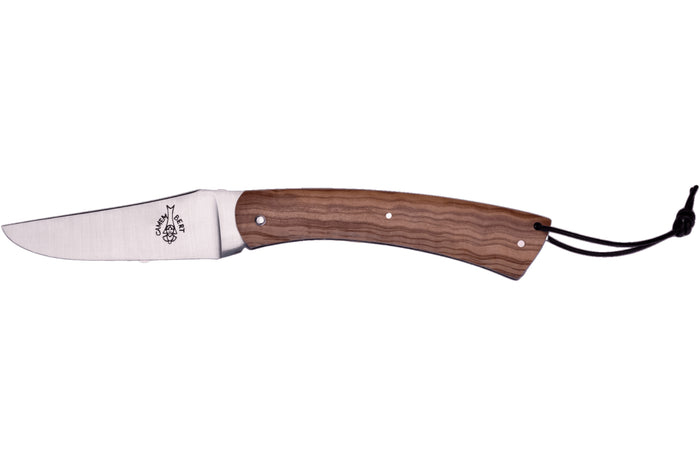 Couteau Camembert Sauveterre artisanal plein manche olivier 11cm