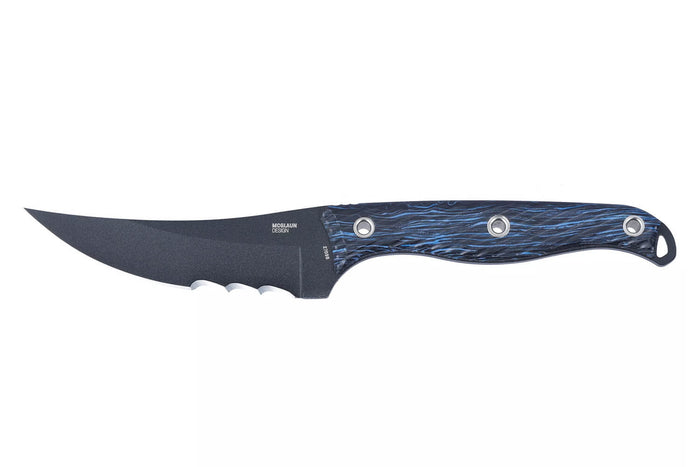 Couteau CRKT Clever Girl 2709B.CR lame semi-dentée 11,6cm manche G10 bleu et noir + étui