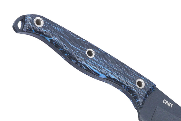 Couteau CRKT Clever Girl 2709B.CR lame semi-dentée 11,6cm manche G10 bleu et noir + étui