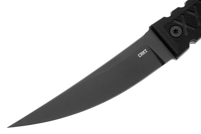 Couteau CRKT H74 2924.CR lame 12cm manche en G10 noir + étui