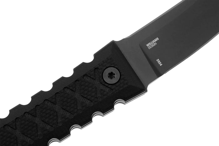 Couteau CRKT H74 2924.CR lame 12cm manche en G10 noir + étui
