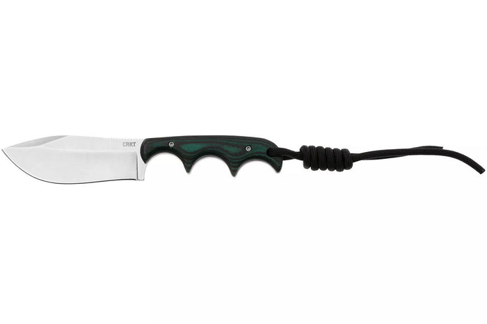 Couteau CRKT Minimalist Nessmuk 2376.CR lame 7,3cm manche en micarta vert + étui