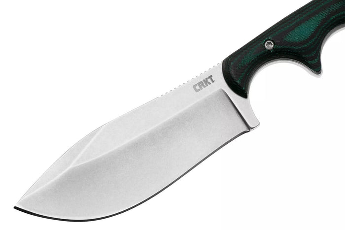 Couteau CRKT Minimalist Nessmuk 2376.CR lame 7,3cm manche en micarta vert + étui
