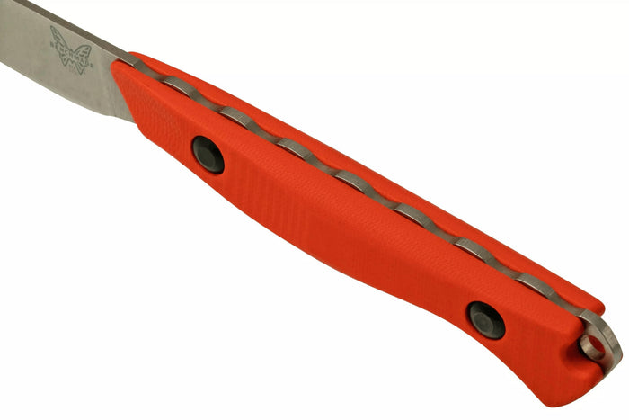 Couteau de chasse Benchmade Flyway 15700 lame 6,9cm manche G10 orange + étui Boltaron
