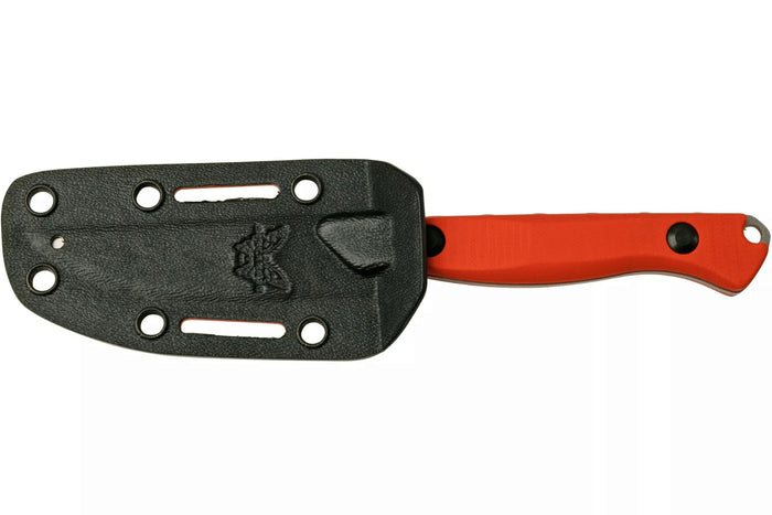 Couteau de chasse Benchmade Flyway 15700 lame 6,9cm manche G10 orange + étui Boltaron