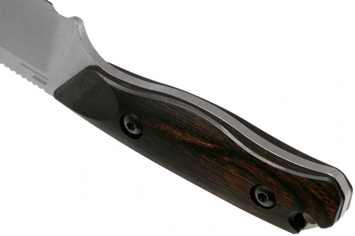 Couteau de chasse Benchmade Hidden Canyon Hunter 15017 lame 7cm manche bois + étui en cuir