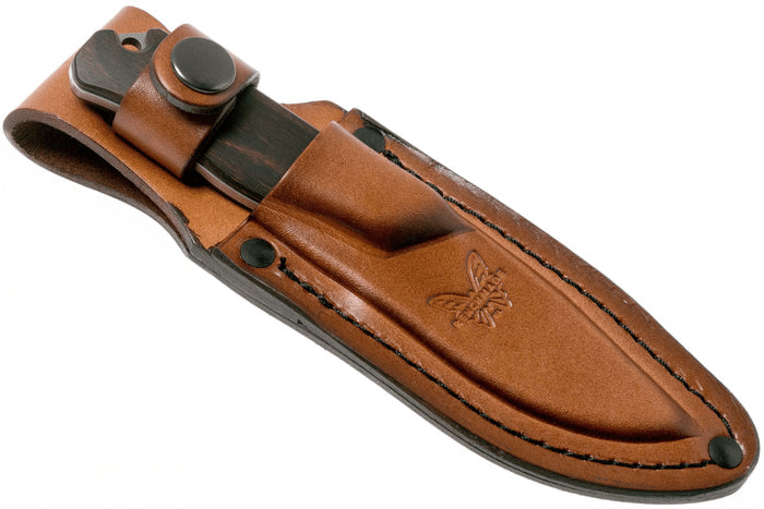 Couteau de chasse Benchmade Hidden Canyon Hunter 15017 lame 7cm manche bois + étui en cuir