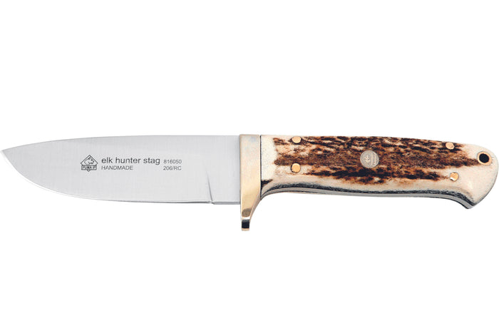 Couteau de chasse Puma IP Elk Hunter Stag 304410 lame 10,4cm manche bois de cerf + étui en cuir