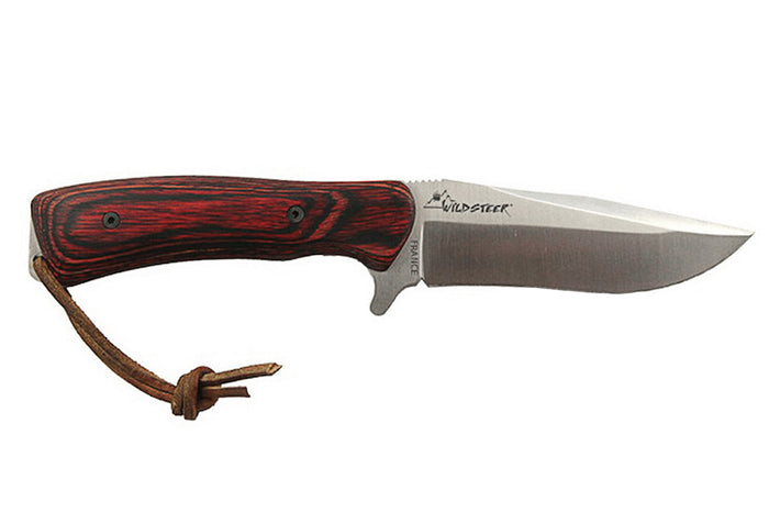 Couteau de chasse Wildsteer Byron Ferguson WBF0102 lame 11cm manche cocobolo + étui en cuir