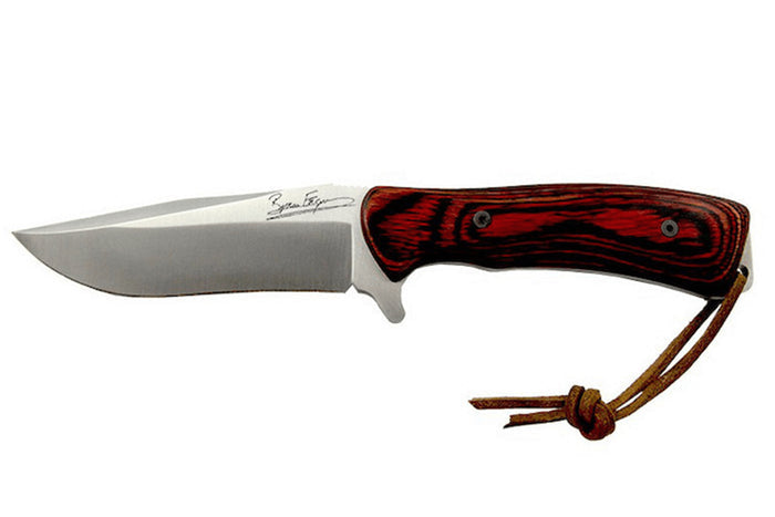 Couteau de chasse Wildsteer Byron Ferguson WBF0102 lame 11cm manche cocobolo + étui en cuir