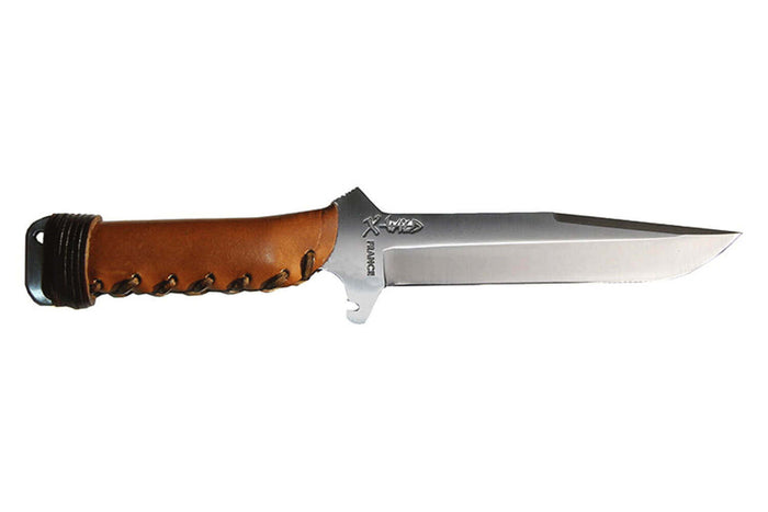 Couteau de chasse Wildsteer X Wild XW0101 lame 16cm manche cuir gold + étui en cuir