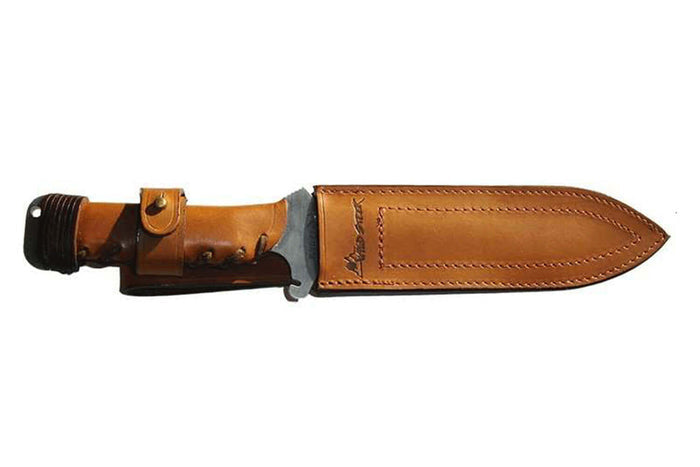 Couteau de chasse Wildsteer X Wild XW0101 lame 16cm manche cuir gold + étui en cuir