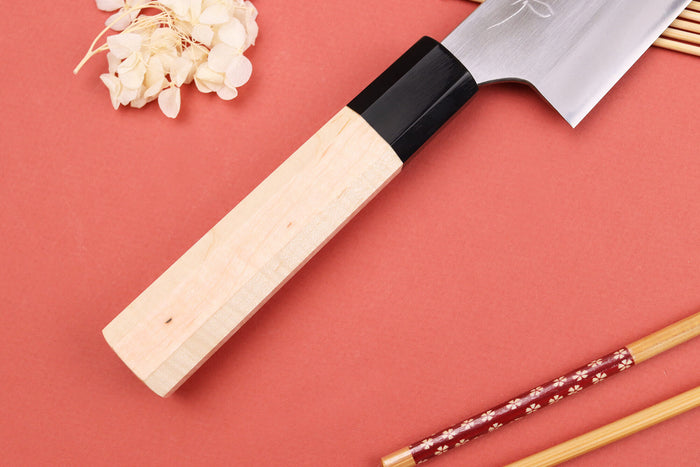 Couteau de chef 18cm japonais artisanal Naoki Mazaki WS2 poli