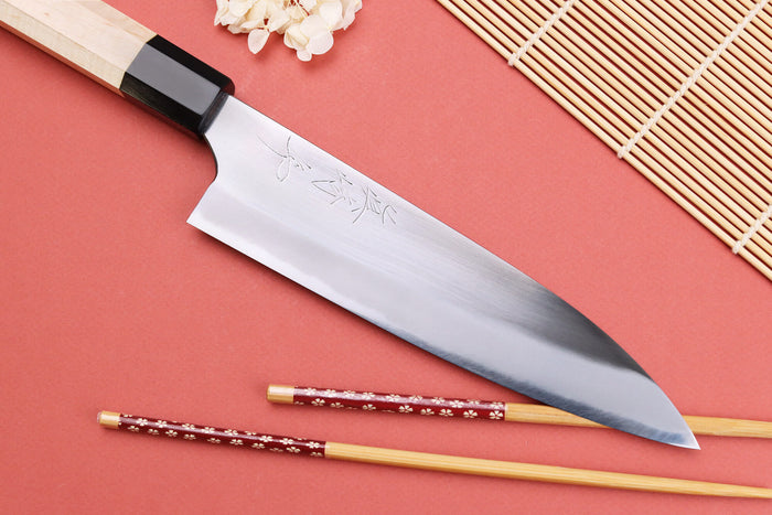Couteau de chef 18cm japonais artisanal Naoki Mazaki WS2 poli