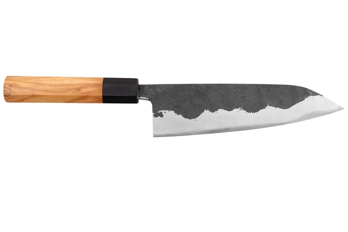 Couteau de chef 18cm japonais artisanal Yoshimune par Kawamura Black WS2
