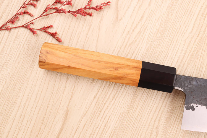 Couteau de chef 18cm japonais artisanal Yoshimune par Kawamura Black WS2