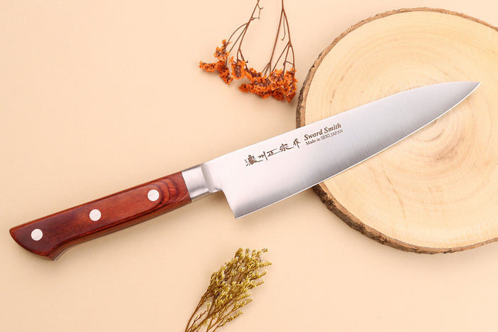 Couteau de chef 18cm japonais Satake Cutlery Brown Pakkawood