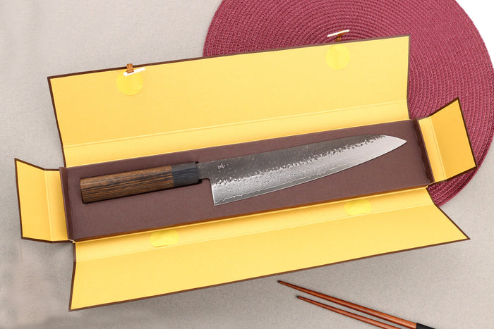 Couteau de chef 18cm japonais Shizu Hamono Gen VG10 damas