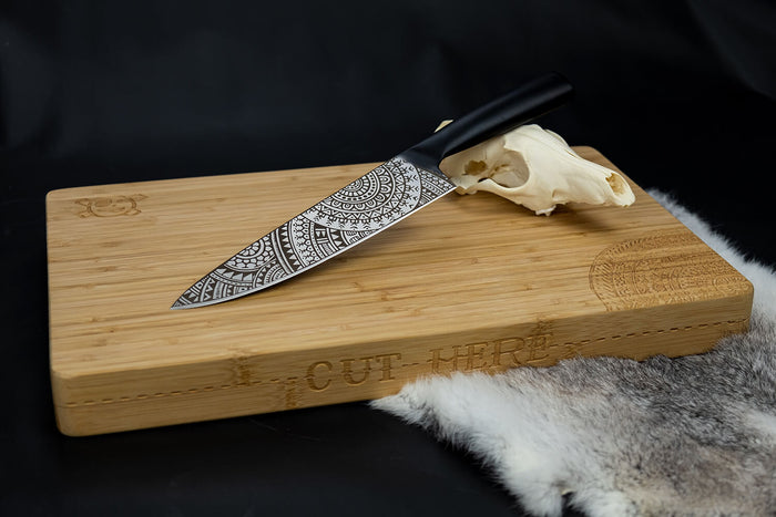 Couteau de chef 20cm Homey's by Schiffmacher manche en inox noir