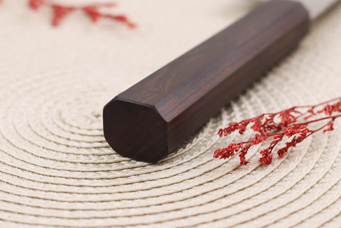 Couteau de chef 20cm japonais artisanal Nigara Hamono Tsuchime VG10 damas