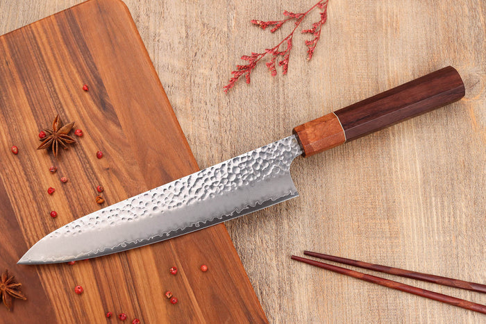 Couteau de chef 20cm japonais artisanal Yuzo Akira Tsuchime VG10