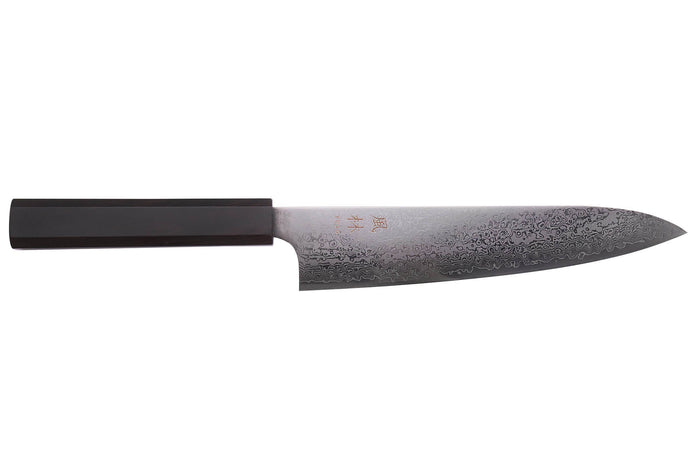 Couteau de chef 20cm japonais artisanal Yuzo Kurogane Damas VG10