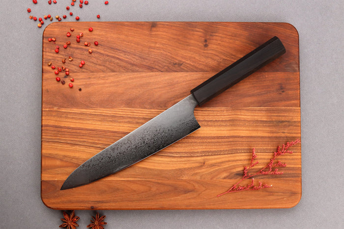 Couteau de chef 20cm japonais artisanal Yuzo Kurogane Damas VG10