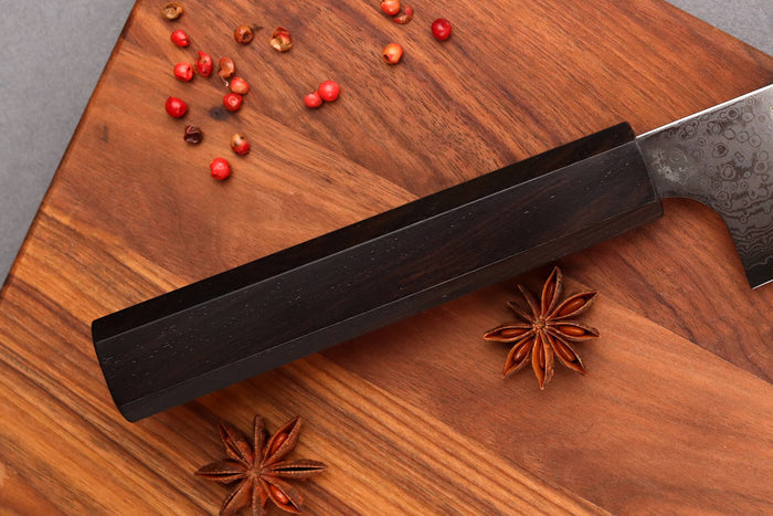 Couteau de chef 20cm japonais artisanal Yuzo Kurogane Damas VG10