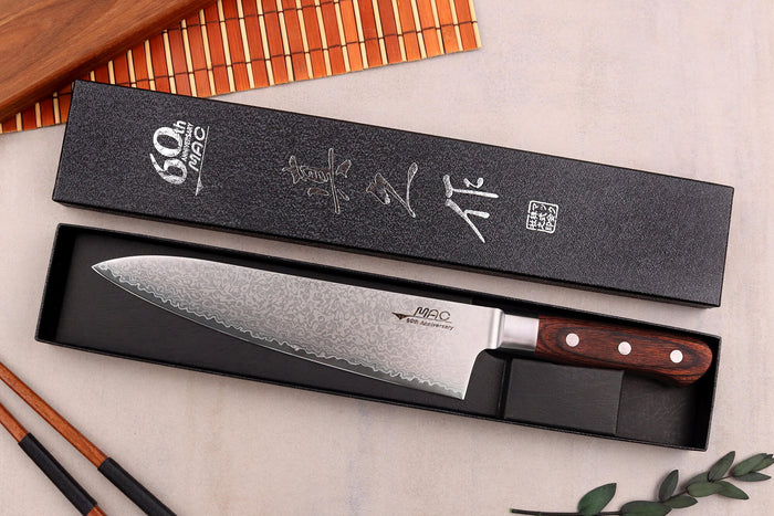 Couteau de chef 20cm japonais MAC Damas 45 couches 60th anniversary - Édition limitée