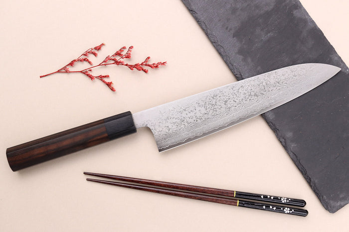 Couteau de chef 21cm japonais artisanal Makoto Kurosaki VG7 Damas